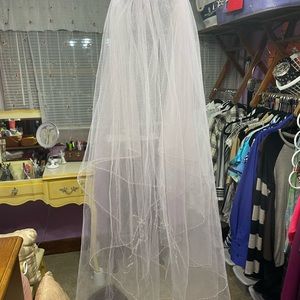 Blush wedding veil